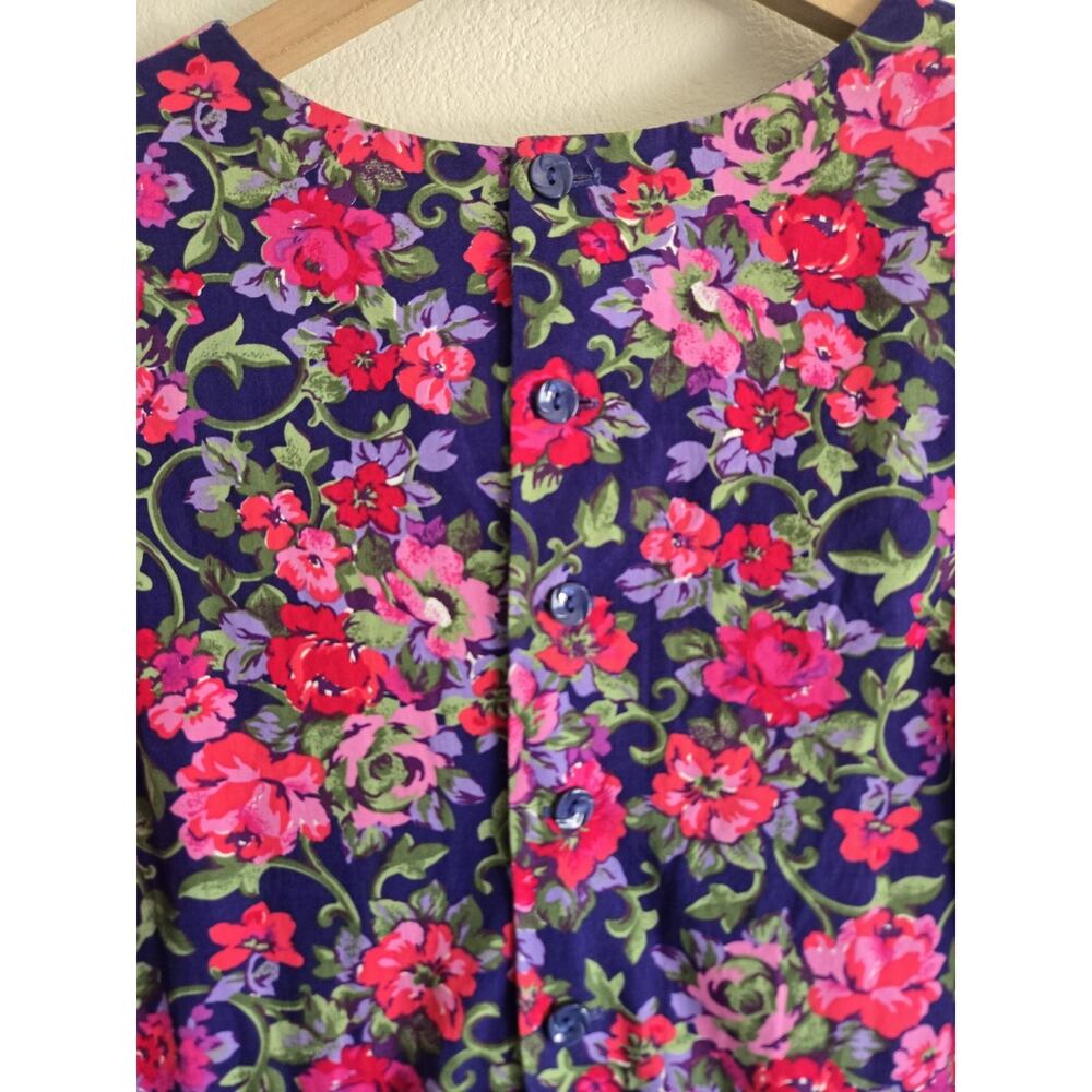 Lanz Originals 80s Pink Floral Maxi Dress Cottage Prairie Grandma Garden Party S - Picture 8 of 11